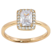 Кольцо Xuping Позолота 18K Фианит в обрамлении циркония фото №1 Кольцо Xuping Позолота 18K Фианит в обрамлении циркония фото №1