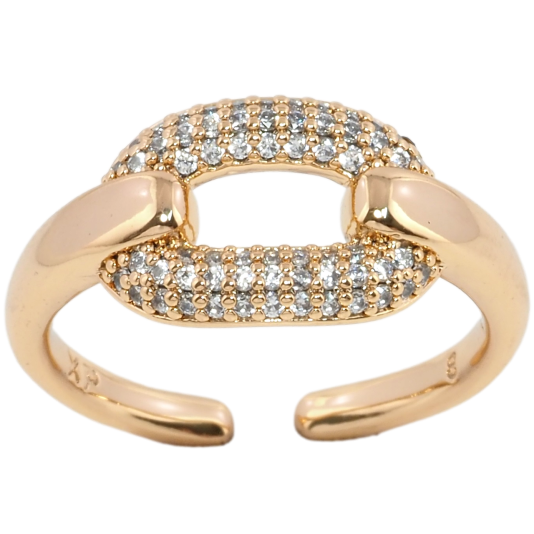 Кольцо Xuping Позолота 18K Инкрустация цирконием фото №1