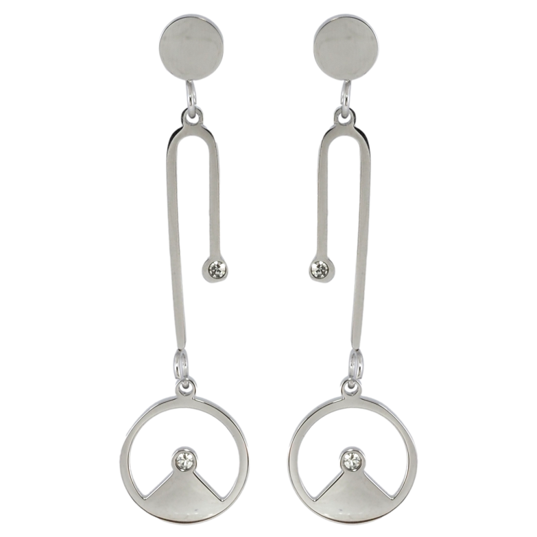 Сережки Xuping TTM Stainless Steel колір Родій пусети Декоративні підвіски фото №1