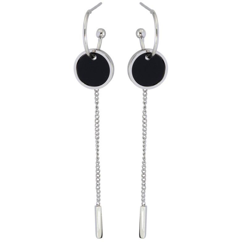 Серьги Xuping TTM Stainless Steel цвет Родий пусеты Декоративные подвески фото №1