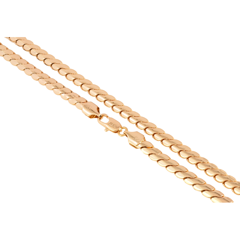 Ланцюжок Xuping Позолота 18K Плетіння Серпантин довжина 55см х 6мм фото №1