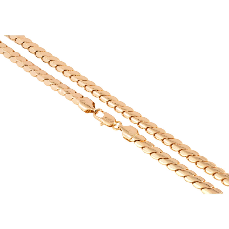 Ланцюжок Xuping Позолота 18K Плетіння Серпантин довжина 55см х 6мм фото №1
