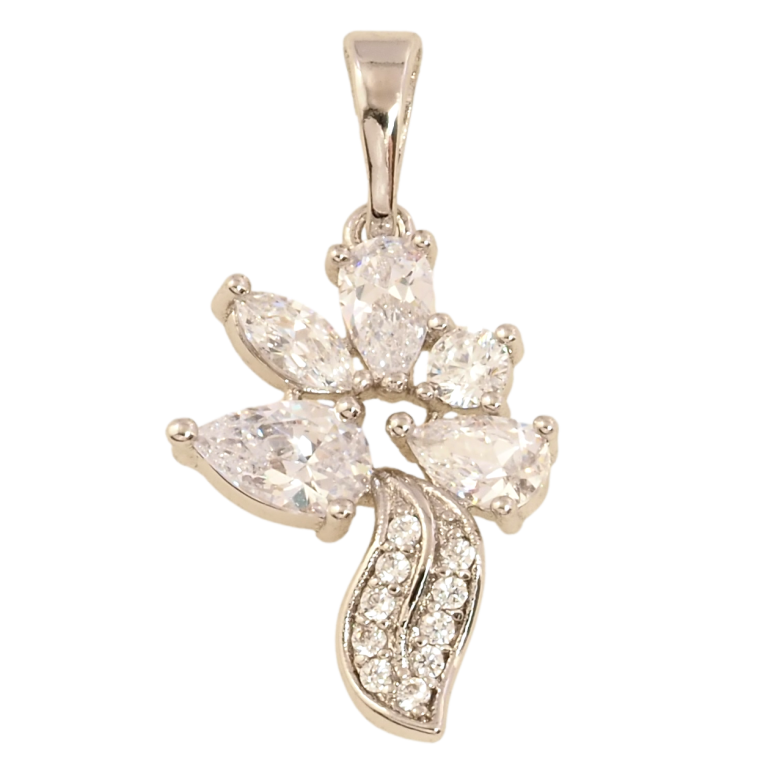 Кулон Xuping Родій Кришталева композиція для ланцюжка до 5мм фото №1 Кулон Xuping Родій Кришталева композиція для ланцюжка до 5мм фото №1