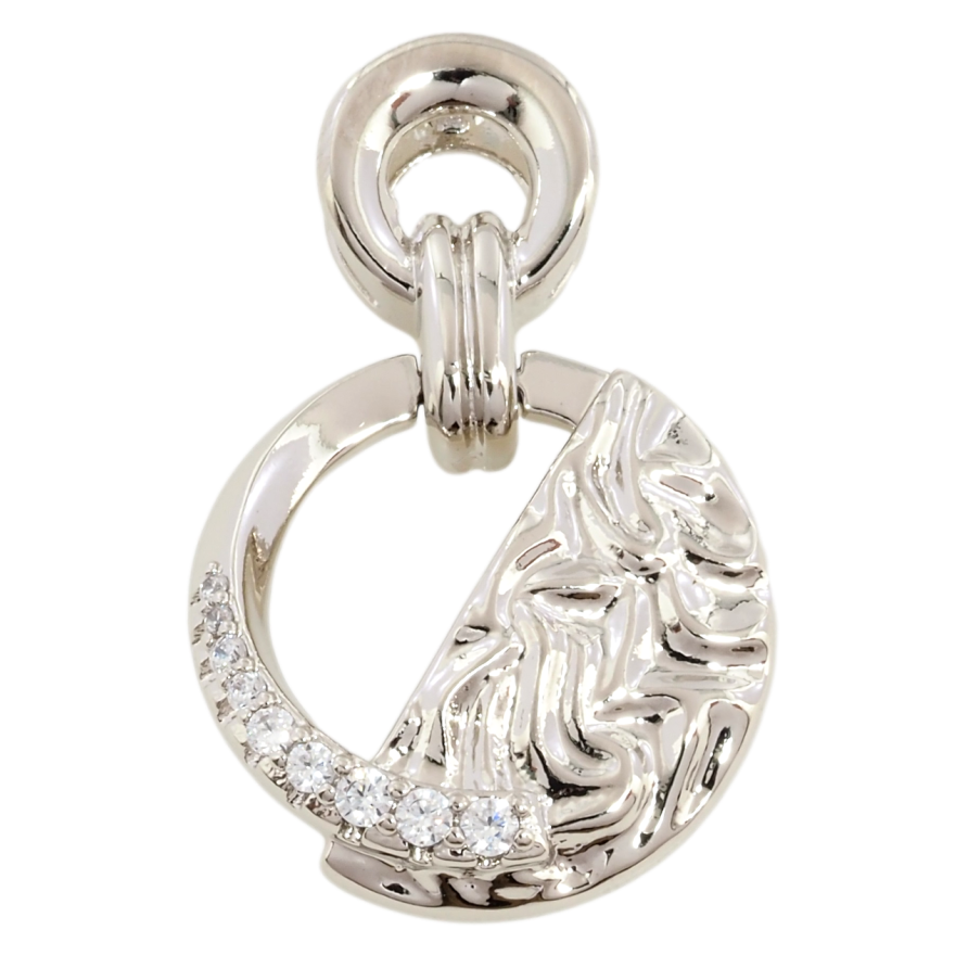 Кулон Xuping Родий Декоративные колечки с цирконием для цепочки до 2мм фото №1 Кулон Xuping Родий Декоративные колечки с цирконием для цепочки до 2мм фото №1