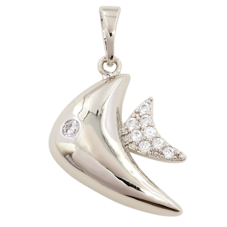 Кулон Xuping Родий Рыбка для цепочки до 5мм фото №22 Кулон Xuping Родий Рыбка для цепочки до 5мм фото №22