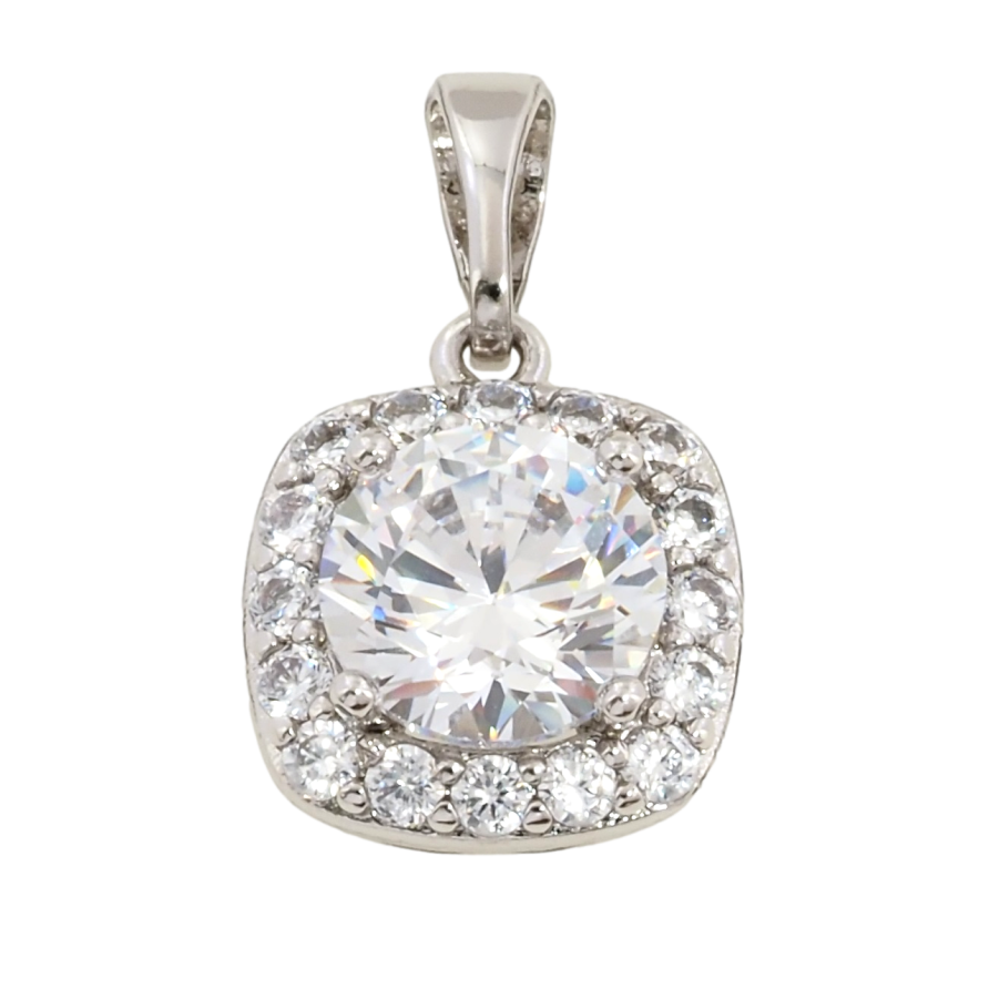 Кулон Xuping Родий Фианит в обрамлении циркония для цепочки до 5мм фото №1