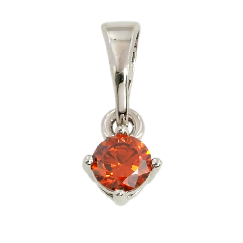 Кулон Xuping Родій Червоний фіаніт, ø 4мм для ланцюжка до 5мм фото №1 Кулон Xuping Родій Червоний фіаніт, ø 4мм для ланцюжка до 5мм фото №1