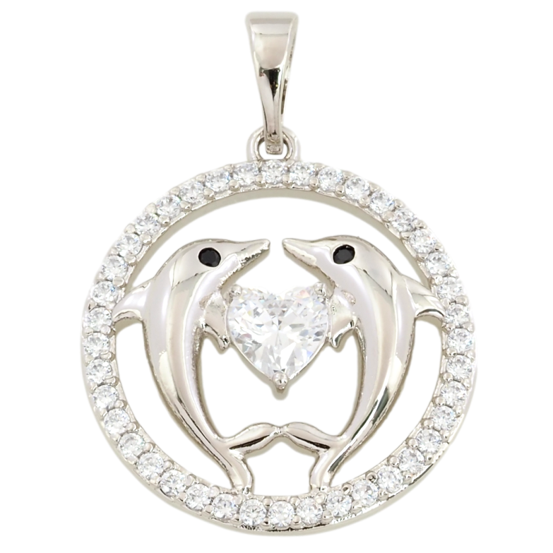 Кулон Xuping Родій Дельфіни для ланцюжка до 5мм фото №9