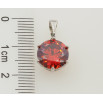 Кулон Xuping Родий Красный фианит, ø 10мм для цепочки до 5мм фото №2 Кулон Xuping Родий Красный фианит, ø 10мм для цепочки до 5мм фото №2