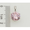 Кулон Xuping Родий Розовый фианит, ø 10мм для цепочки до 5мм фото №2