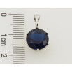 Кулон Xuping Родий Синий фианит, ø 10мм для цепочки до 5мм фото №2