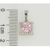 Кулон Xuping Родий Розовый фианит в обрамлении циркония для цепочки до 5мм фото №2 Кулон Xuping Родий Розовый фианит в обрамлении циркония для цепочки до 5мм фото №2