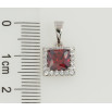 Кулон Xuping Родий Красный фианит в обрамлении циркония для цепочки до 5мм фото №2