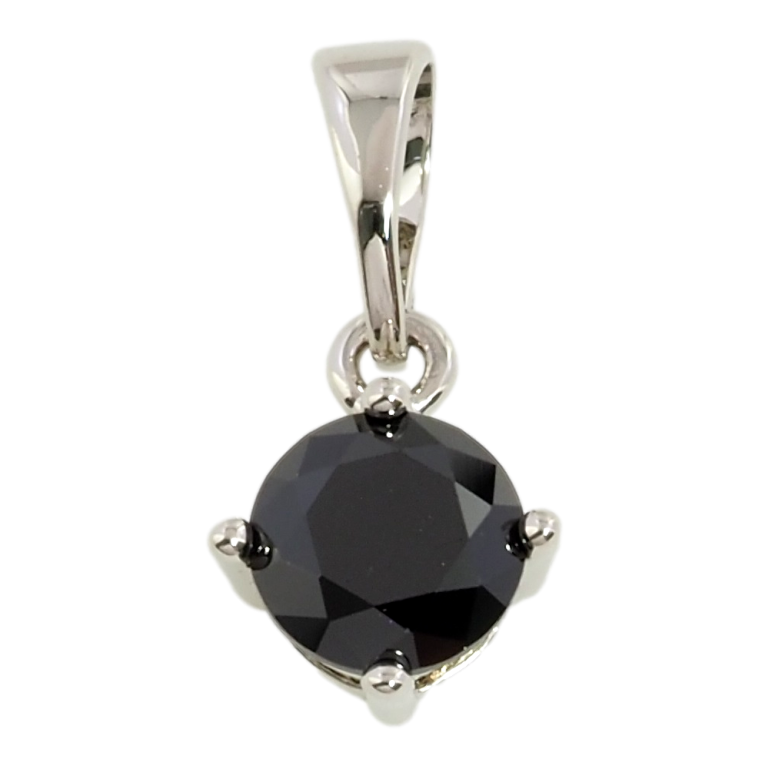Кулон Xuping Родій Чорний фіаніт, ø 6мм для ланцюжка до 5мм фото №1
