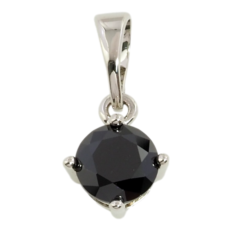Кулон Xuping Родий Черный фианит, ø 6мм для цепочки до 5мм фото №1 Кулон Xuping Родий Черный фианит, ø 6мм для цепочки до 5мм фото №1