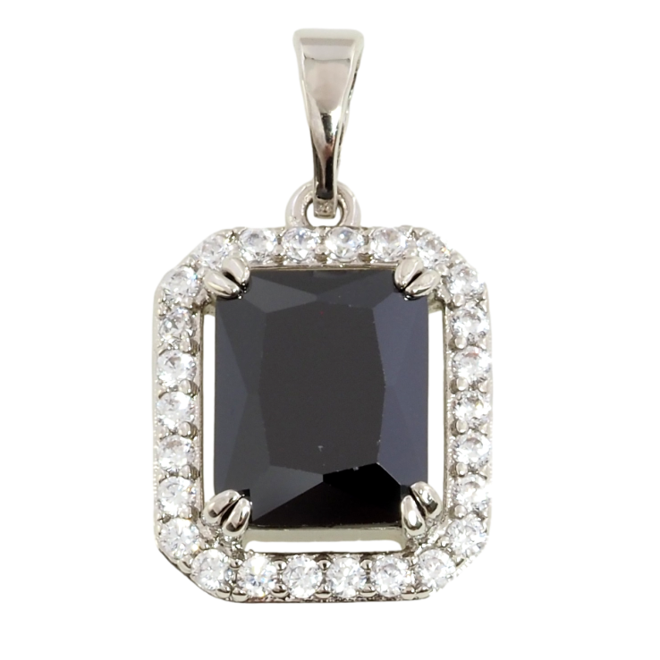 Кулон Xuping Родий Черный фианит в обрамлении циркония для цепочки до 5мм фото №22 Кулон Xuping Родий Черный фианит в обрамлении циркония для цепочки до 5мм фото №22