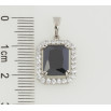 Кулон Xuping Родий Черный фианит в обрамлении циркония для цепочки до 5мм фото №2