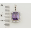 Кулон Xuping Родий Сиреневый фианит в обрамлении циркония для цепочки до 5мм фото №2 Кулон Xuping Родий Сиреневый фианит в обрамлении циркония для цепочки до 5мм фото №2
