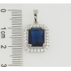 Кулон Xuping Родий Синий фианит в обрамлении циркония для цепочки до 5мм фото №2 Кулон Xuping Родий Синий фианит в обрамлении циркония для цепочки до 5мм фото №2
