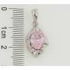 Кулон Xuping Родий Листик с розовым фианитом для цепочки до 5мм фото №2 Кулон Xuping Родий Листик с розовым фианитом для цепочки до 5мм фото №2