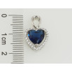 Кулон Xuping Родий Сердечко с синим фианитом в обрамлении циркония для цепочки до 2мм фото №2 Кулон Xuping Родий Сердечко с синим фианитом в обрамлении циркония для цепочки до 2мм фото №2