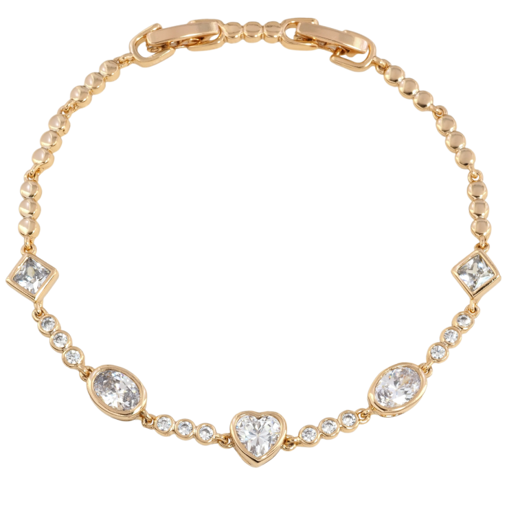 Браслет Xuping Позолота 18K Кристальная дорожка размер с доп. замком 17.5,19.5см х 3мм фото №24