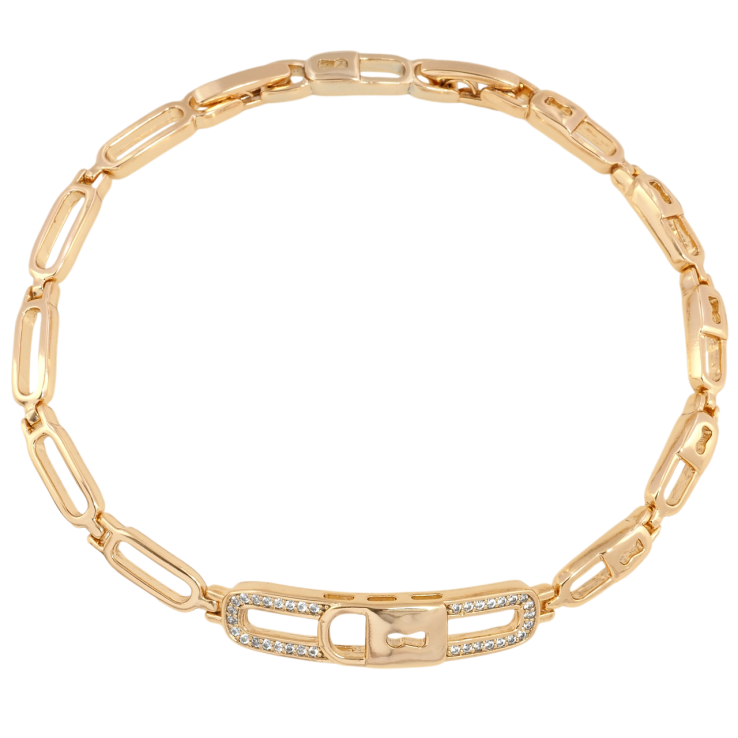 Браслет Xuping Позолота 18K Замочок розмір з доп. замком 17.5,19.5см х 4-5мм фото №14