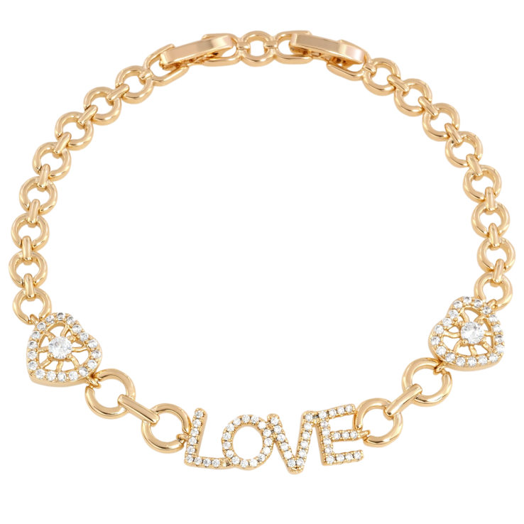 Браслет Xuping Позолота 18K Love размер с доп. замком 17,18.5см х 5мм фото №14