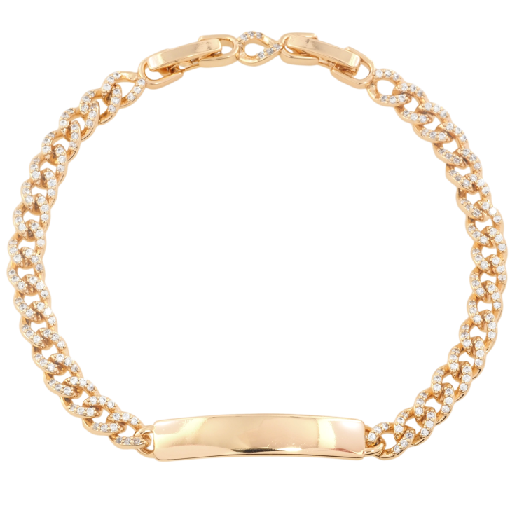 Браслет Xuping Позолота 18K Панцирная цепочка с цирконием размер с доп. замком 17,18.5см х 5мм фото №17