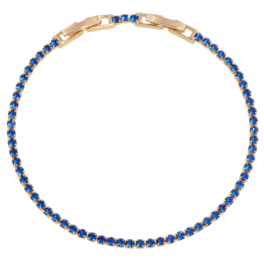 Браслет Xuping Позолота 18K Дорожка синего циркония размер с доп. замком 17,19см х 2мм фото №1 Браслет Xuping Позолота 18K Дорожка синего циркония размер с доп. замком 17,19см х 2мм фото №1