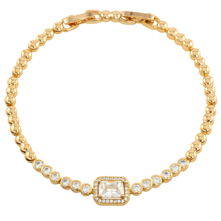 Браслет Xuping Позолота 18K Доріжка цирконію з фіанітом» розмір з доп. замком 17,19см х 3мм фото №1 Браслет Xuping Позолота 18K Доріжка цирконію з фіанітом» розмір з доп. замком 17,19см х 3мм фото №1