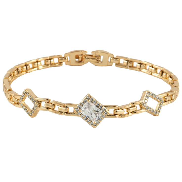 Браслет Xuping Позолота 18K Візерунок з цирконієм» розмір 19см х 4мм фото №13