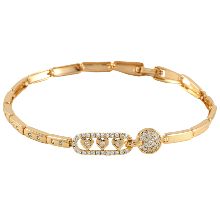 Браслет Xuping Позолота 18K Декоративний візерунок з цирконієм» розмір 19.5см х 3мм фото №24