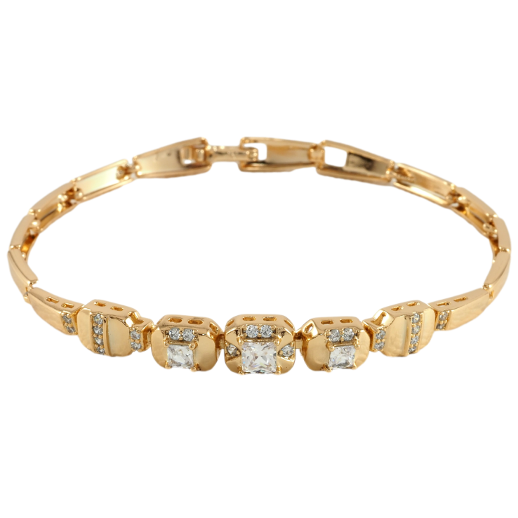 Браслет Xuping Позолота 18K Візерунок з цирконієм» розмір 19.5см х 3мм фото №14