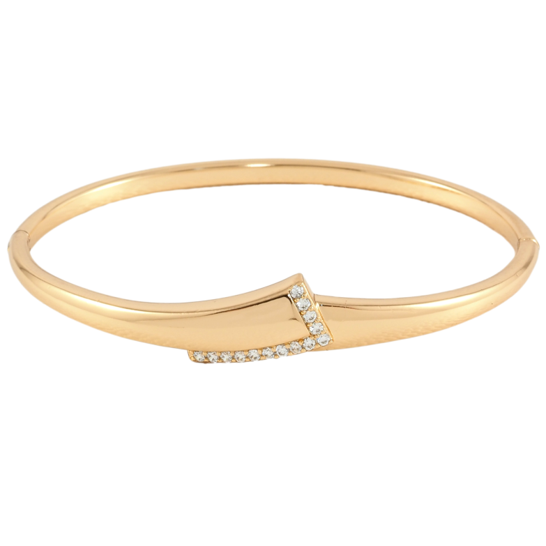 Браслет Xuping Позолота 18K Візерунок з цирконієм» ø 5.7см фото №1