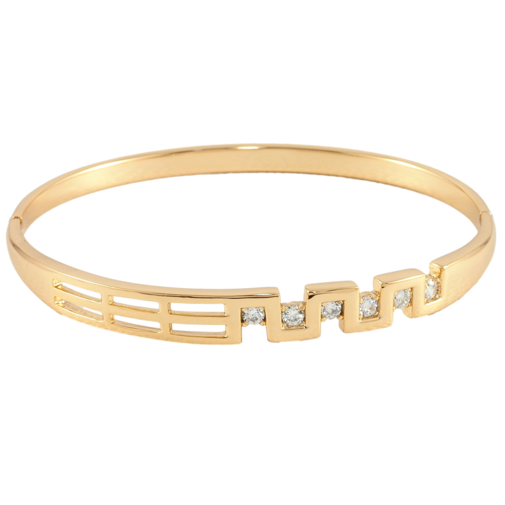 Браслет Xuping Позолота 18K Узор с цирконием ø 6см фото №2