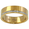 Кольцо Xuping TTM Stainless Steel цвет 14К "Дорожка кристаллов" шир. 6мм фото №3 Кольцо Xuping TTM Stainless Steel цвет 14К "Дорожка кристаллов" шир. 6мм фото №3