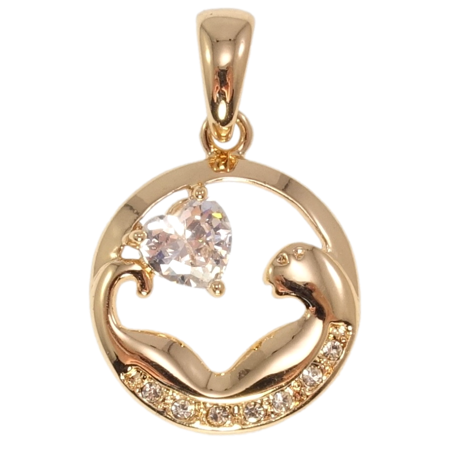 Кулон Fallon Позолота 18K Влюбленный зверек фото №1 Кулон Fallon Позолота 18K Влюбленный зверек фото №1