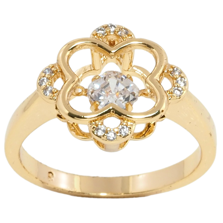 Кольцо Fallon Позолота 18K Фигурный Узор Вставка Кристалл и Инкрустация Цирконий фото №20