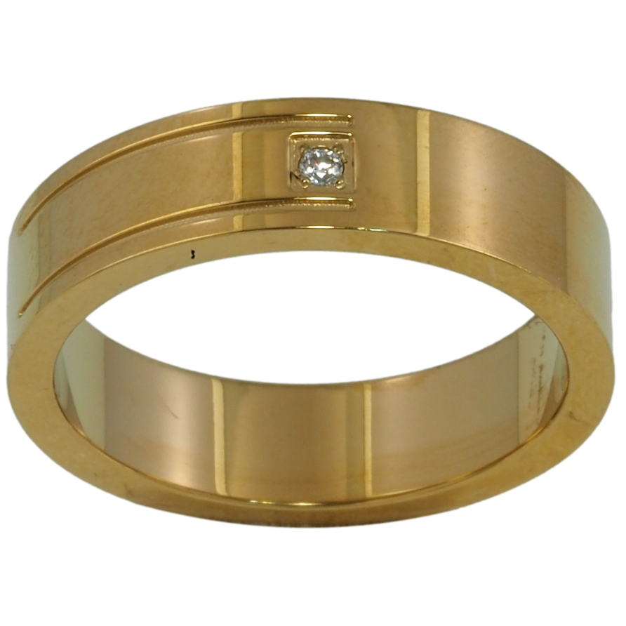 Кольцо Xuping TTM Stainless Steel Цвет 14К Вставка цирконий, шир. 5.5мм фото №1