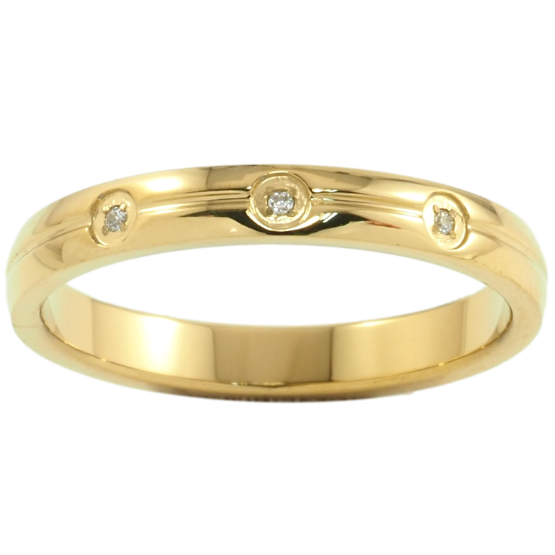 Каблучка Xuping TTM Stainless Steel Колір 14К Візерунок з цирконієм, шир. 3мм» фото №2