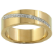 Каблучка Xuping TTM Stainless Steel Колір 14К «Доріжка цирконію, шир. 6.5мм» фото №1