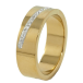Каблучка Xuping TTM Stainless Steel Колір 14К «Доріжка цирконію, шир. 6.5мм» фото №2