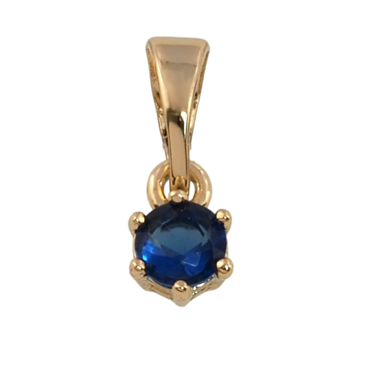 Кулон Xuping Позолота 18K Синий фианит, ø 4мм для цепочки до 5мм фото №15