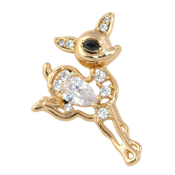 Кулон Xuping Позолота 18K Олененок с цирконием для цепочки до 3мм фото №8