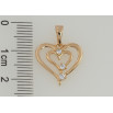 Кулон Xuping Позолота 18K Сердечко с цирконием для цепочки до 5мм фото №2
