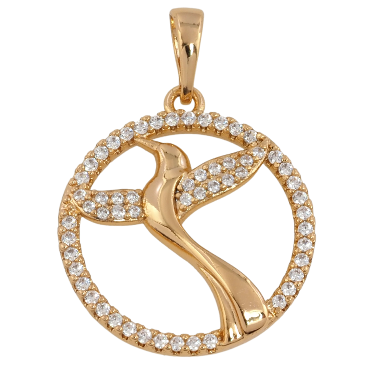 Кулон Xuping Позолота 18K Птица с инкрустацией цирконием для цепочки до 6мм фото №5