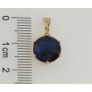 Кулон Xuping Позолота 18K Синий фианит, ø 10мм для цепочки до 5мм фото №2