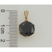 Кулон Xuping Позолота 18K Черный фианит, ø 10мм для цепочки до 5мм фото №2