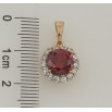 Кулон Xuping Позолота 18K Красный фианит в обрамлении циркония для цепочки до 5мм фото №2